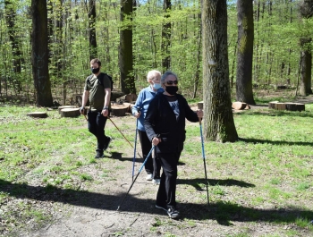 Nordic Walking- majowy spacer po żywieckim parku zamkowym z uczestnikami programu Senior/ka - zdjęcie 12