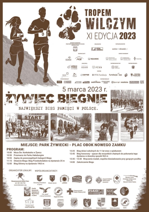 XI BIEG TROPEM WILCZYM-NAJWIĘKSZY BIEG PAMIĘCI W POLSCE 5.03.2023
