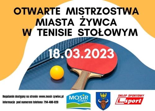 OTWARTE MISTRZOSTWA MIASTA ŻYWCA W TENISIE STOŁOWYM 18.03.2023