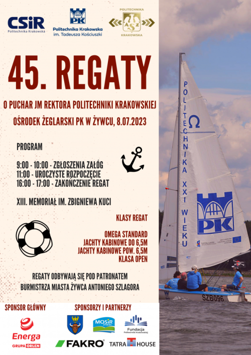 45 Regaty Żeglarskie o Puchar JM Rektora Politechniki Krakowskiej