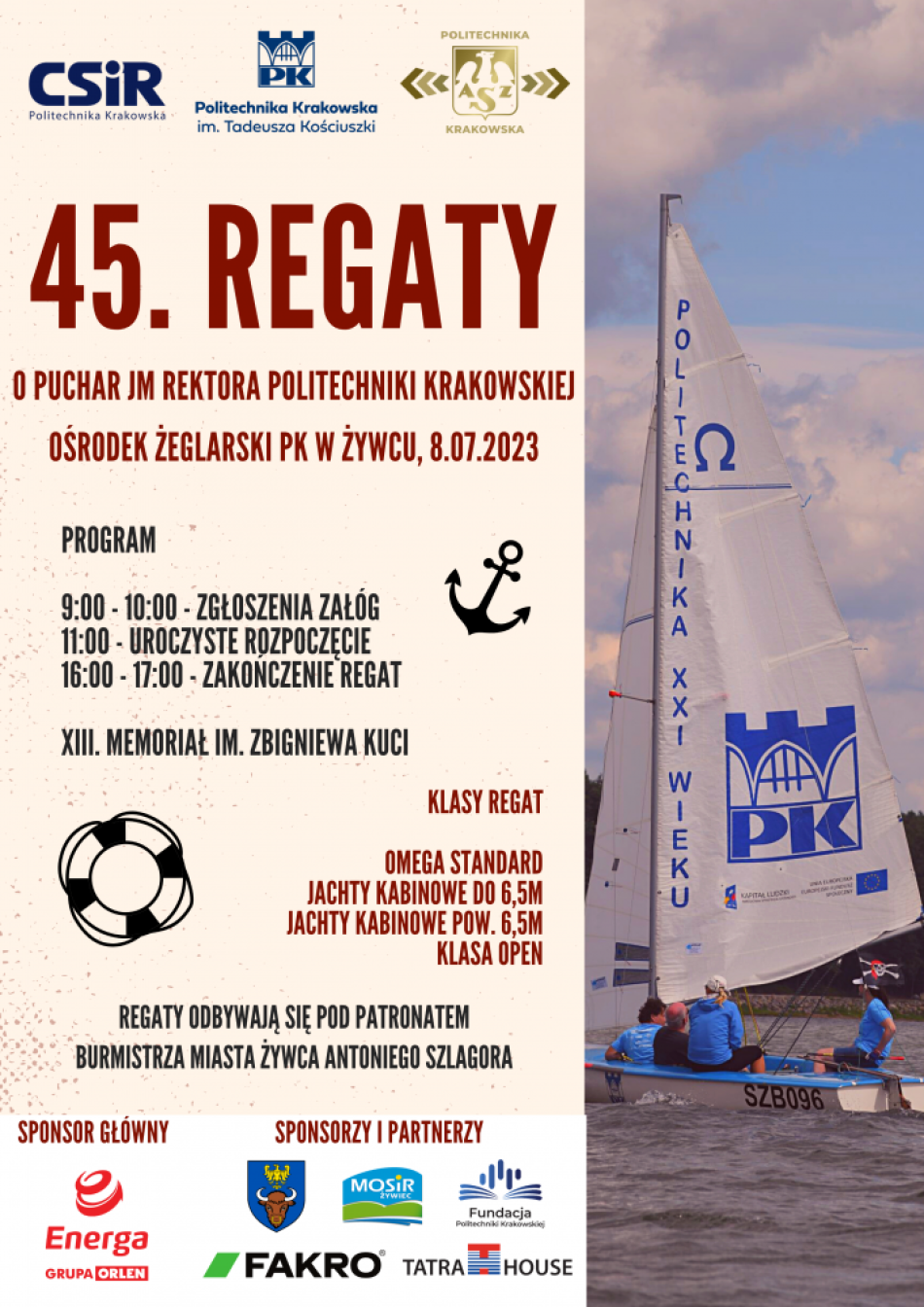 45 Regaty Żeglarskie o Puchar JM Rektora Politechniki Krakowskiej