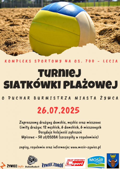 Turniej Siatkówki Plażowej o Puchar Burmistrza Miasta Żywca