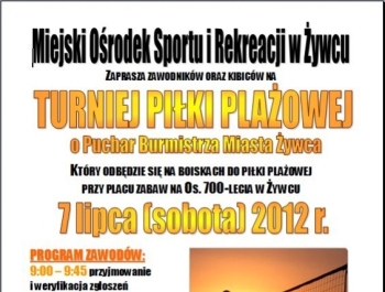 TURNIEJ PIŁKI PLAŻOWEJ O PUCHAR BURMISTRZA MIASTA ŻYWCA - zdjęcie2