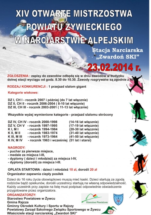 XIV Mistrzowstwa Powiatu Żywieckiego w Narciarstwie Alpejskim