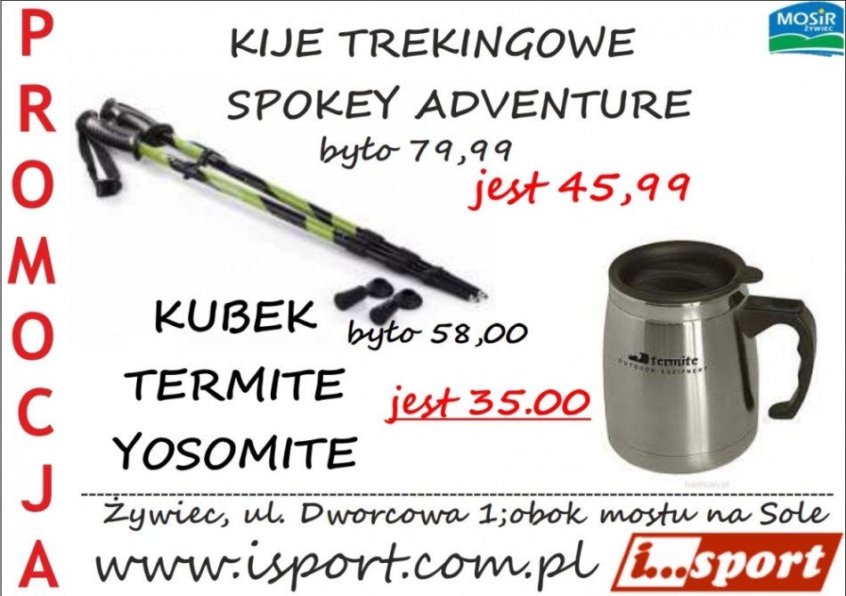 SKLEP I...SPORT: PROMOCJA KUBKI TERMICZNE, KIJE TREKINGOWE