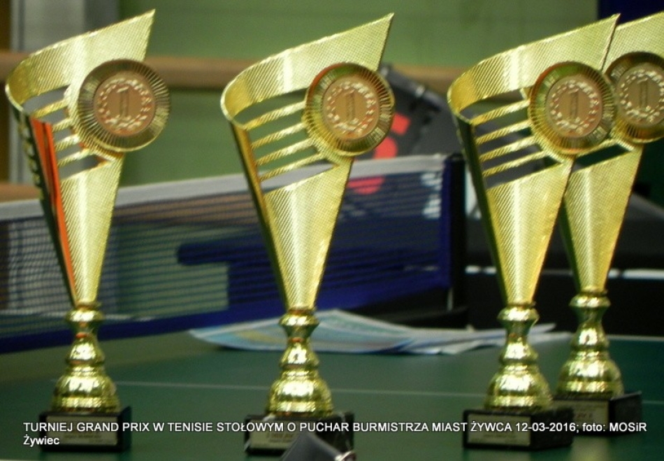 ROZSTRZYGNIĘCIE TURNIEJU GRAND PRIX W TENISIE STOŁOWYM O PUCHAR BURMISTRZA MIASTA ŻYWCA