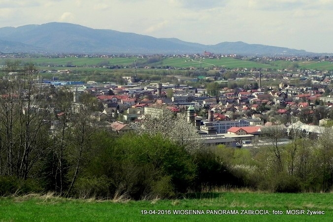 ZWIEDZAJ ŻYWIEC! wiosenna panorama Zabłocia