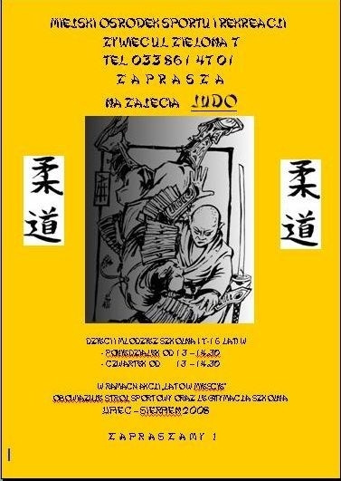 ZAPRASZAMY NA ZAJĘCIA - JUDO !