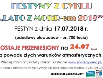 UWAGA! FESTYN PRZENIESIONY! z 17.07 na 24.07 - os. 700-lecia - zdjęcie1