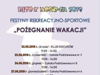 FESTYNY REKREACYJNO-SPORTOWE "POŻEGNANIE WAKACJI" - zdjęcie1
