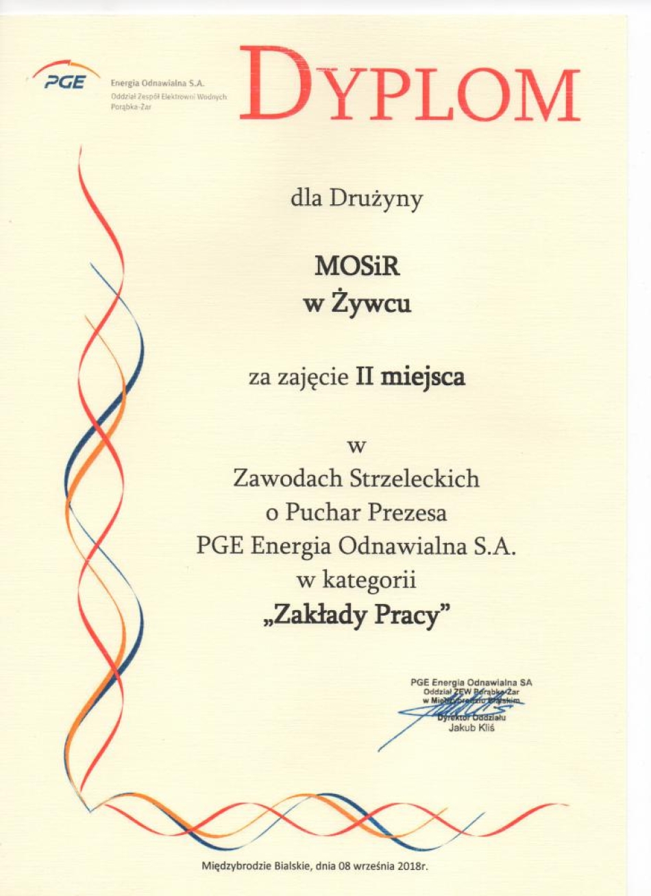 Zawody strzeleckie - MOSiR Żywiec zajmuje II miejsce!