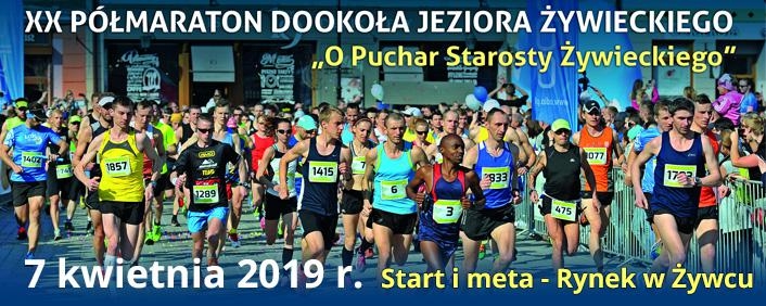 XX Półmaratonu dookoła Jeziora Żywieckiego O Puchar Starosty Żywieckiego.