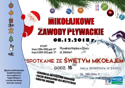 Mikołajkowe Zawody Pływackie 8.12.2018 r.