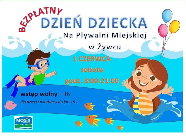 DZIEŃ DZIECKA NA PŁYWALNI MIEJSKIEJ W ŻYWCU